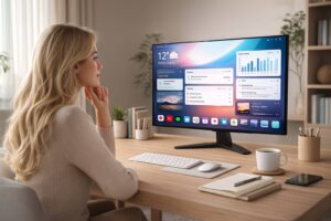 smart monitor, monitor, thuiswerken, beeldscherm, smart, computer, pc, laptop - Tech-hack